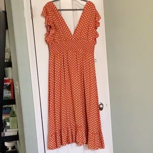 Orange Polka Dot Dress
